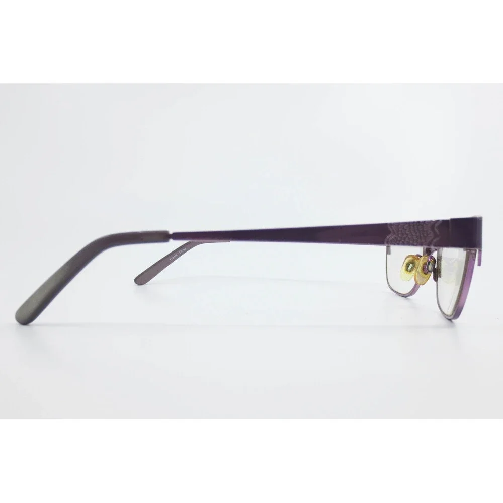 Junction City Hampton Plum Cat Eye Eyeglasses Purple Metallic Frames 49-17-135